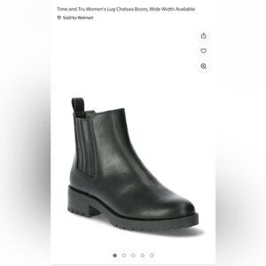 Black Leather Chelsea Ankle Boots